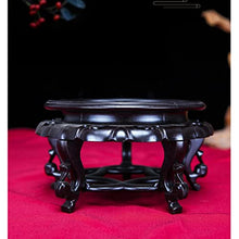 YUEYOULII Bonsai Base Thickened Wood Carving Base Rectangular Stone Flower Bonsai Ornament Stone Jade Buddha Statue Base Wooden Bracket (Color : A, Size : 26CM)
