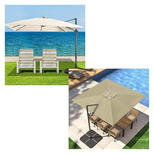 XIYYANUS Garden Umbrella Replacement, For Offset Patio Umbrella 8ribs Outdoor Sunshade(Gris,4x300CM/13x9.8ft)