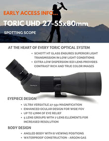 TRACT TORIC UHD 27-55x80 Spotting Scope Angled Body Dark Gray
