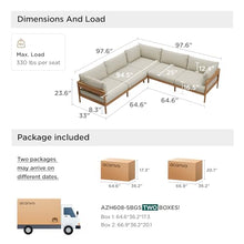 Acanva Vento Outdoor Patio Furniture Set, 5 Seats
