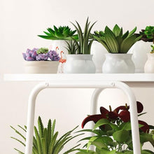 OJKJGYTF 2 Tier Metal Plant Stand Indoor Outdoor Plant Shelf Multi-Functional Shelf Plant Stands Modern Creative Flower Stands with Wheels Waterproof Display H