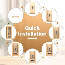 TOREAD Infrared Saunas for Home 1-2 Person Hemlock Wooden Outdoor Sauna Spa Beige