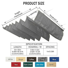 FENGZEQUAN Wave Awning, Outdoor Etractable Sun Shade Canopy Cover， with Hardware Hang Down U Shape Wave Shade Cover, Waterproof Patio Wave Shade Sail for Porch Yard Garden(W1.7*L10m/W5.57*L32.81ft)