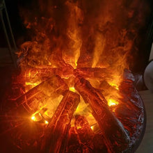 JDXQBLD Water Vapor Fireplace 3D Atomized Fireplace Decoration Retro Embedded Round Electronic Fireplace Simulated Charcoal Ornaments Simulated Flame Table Top Fireplace