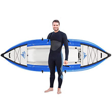 Loyaltaling Boating Equipment Inflatable Kayak Set with Paddle and Air Pump Blue and White