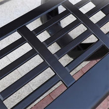 GRFIT Outdoor Bench with Park Backrest, Cast Aluminium Garden Chair, Outdoor Seat for Garden with Black Lacquer Garden Bench (Small)