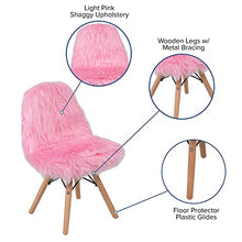 Flash Furniture Zula Kids Shaggy Dog Accent Chair Set, Light Pink