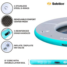 Solstice Circular Mesh Dock Gray/Blue 10'x10'