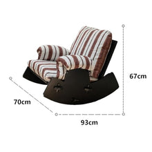 TBJEN Home Balcony Reading Glide Chai Lazy Person Sofa & Padded Plush Seat & High Backrest, for Balcony Living Room Bedroom Brown B