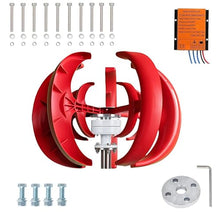 Wind Turbine Generator for RV Boat 100W 300W 500W, 12V 24V 48V Lantern Windmill with Controller, 2m/s Low Start Speed, Quiet Operation for Residential Roof and Off-Grid(48V,500W)
