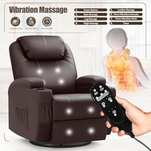 HTERWQEA 360° Swivel Massage Recliner Chair with Remote Control