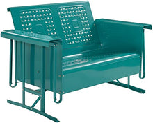 Crosley Furniture Bates 2-Person Retro Metal Outdoor Patio Loveseat Glider