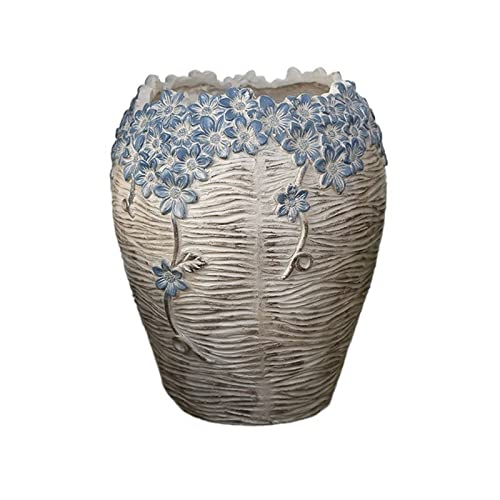 Planting Pot Garden Outdoor Plant Containers Planters Retro Creative Decorative Flower Pots Patio Balcony High Flower Pots with Drainage Holes Indoor Plant Pot (Color : M)