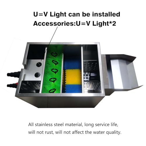 Carefree Fish Stainless Steel Koi Filter Box for Ponds 1000-3000 Gal Silver
