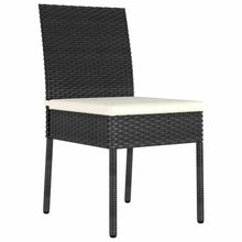LKJephalotrope 9-Piece Patio Dining Set, Black Rattan Outdoor Table and 8 Chairs, Powder-Coated Steel Frame Garden Furniture Set for Backyard and Deck, 8-Person Capacity