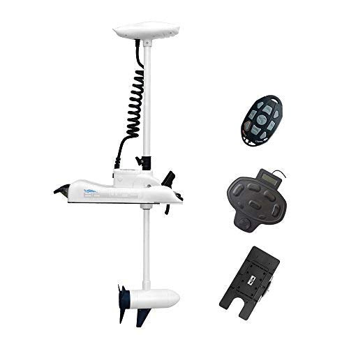 AQUOS HASWING 12V 55LBS 54inch Bow Mount Trolling Motor with Remote Control White