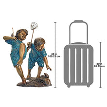 Design Toscano Double Trouble Fishing Boys Cast Bronze Garden Statue Two Tone Bronze & Verdigris