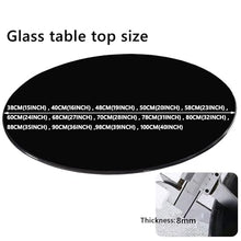 SXKJQER Black Glass Table Top Ø38cm•100cm, Round Glass Top, Tempered Glass, Plate Glass, Replacement Table Top, Flat Circular Sheet Ideal for Patio, Dining, Coffee, Side Table(Size:100CM(40INCH))