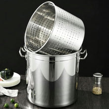 Stainless Steel Soup Pot Turkey Fryer Pot with Basket, Crawfish, Crab, Shrimp Cooking Pot for Home Outdoor Use(30cmx30cm)
