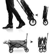 Garden Carts Outdoor Carts Wagons Beach Cart Folding Wagon Folding Portable Outdoor Four-Wheeled Camper All Terrain Wagon with Dining Table Wagons (Pink 85 * 50cm)
