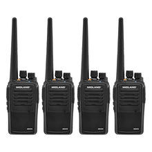 Midland MB400 BizTalk Business Two Way Radio 4 Pack Bundle w/Chargers Black