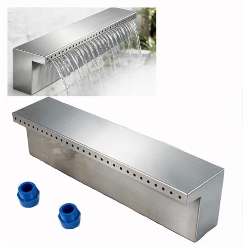 JIALEFUDIAN 304 Stainless Steel Waterfall Spillway Dual Inlet Sheer 31.5 in