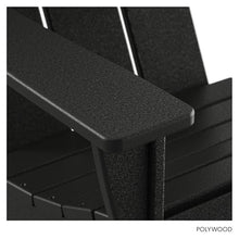 POLYWOOD Modern Adirondack Chair – All-Weather Outdoor Lawn Adirondack Chairs – HDPE, Fade-Resistant & Durable Outdoor Furniture – For Patio, Deck & Fire Pit Chairs – Black