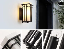 ZHOUYANB Outdoor zwart Aluminum Wall Sconce Waterproof Lamp Glass Lampshade Mount Porch Front Lighting Fixtures (Size 41 24) (one Color 41 24)