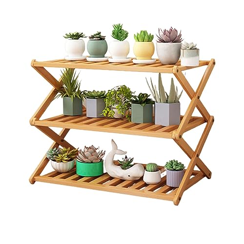 Bamboo Flower Stand Modern Rustic Plant Trellis Anticorrosive And Moisture-proof Flowerpot Stand Easy To Install Balcony Planter Multifunctional Plant Ladder Frame Simple Display Rack For Patio