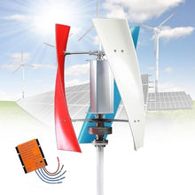 Hrxllb 20000W Wind Turbine Generator Kit 12V 24V 48V 220V Vertical Axis Wind Turbine Generator Ki with 3 Blade/Controller for Solar Wind Power(24V)