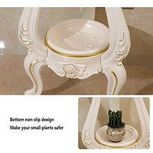 XAWSOP European Indoor Flower Pot Rack Multi-Layer Flower Stand White Resin Plant Stand Floor Living Room Balcony Rack Creative Flower Stand Plant Container Accessories,