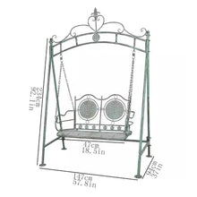 FYorbitH bancas de Patio Exterior Outdoor Garden Iron Swing Chair, Balcony Decoration Cradle Double Chair, Suitable for Terrace Park