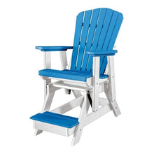 American Furniture Classics OS Home and Office Model 516BW Fan Back Balcony Glider Made in The USA- Blue, White