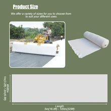Kunovo Driveway Fabric with Securing Peg, White Landscape Weed Barrier for Vegetable Garden/Flower Bed, Commercial Grade Ground Cover Drainage Fabric(2m(6.5ft) x55m(180ft)), 58741