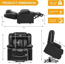 UOPYNE Triple Motor Power Lift Recliner with Infinite Positions, Black