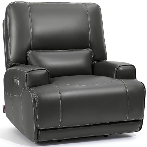 EONIX Dual Motor Zero Gravity Power Recliner Chair for 400lbs Big Man, Grey