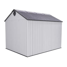 Lifetime Outdoor Storage Shed, 8x10 Ft, Gray, Resin Tool Shed with Lockable Doors and Steel-Reinforced Walls