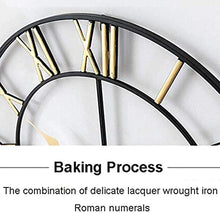 Outdoor Wall Clock Weatherproof, Retro Garden Wall Clocks Outdoor Iron Garden Ornaments Outdoor, Numeral Precise Timing
