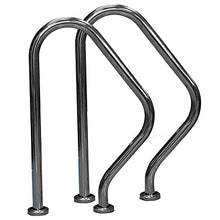 Deck-Mounted Railings, 304 Stainless Steel Swimming Pool Handrails, for Inground Pool Entry,Silver