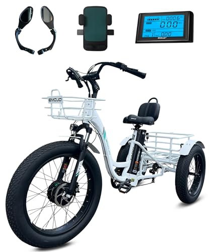 EMOJO Caddy Pro 500W Electric Tricycle for Adults White