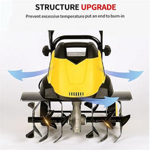 UWYTGF Garden Tiller,Electric Garden Tiller, Cultivator Rotavator, 6 Blades,Tillage Depth 22Cm,Plow Width 45Cm,Folding Rotary Motor Hoe, Portable Soil Tiller Rotavator for Lawn,Vegetable