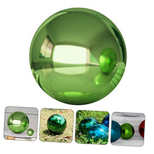 LUOESVTEN Garden Gazing Ball,Ornament Hollow Ball Mirror Finish Garden Ball,Gazing Balls, Garden Reflective Ball Stainless Steel Metal Grape Ball(Green,520mm)