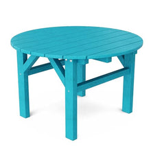 Wildridge Classic 33" Occasional Table, Aruba Blue - Outdoor Weather Resistant Recycled Plastic Furniture for Patio