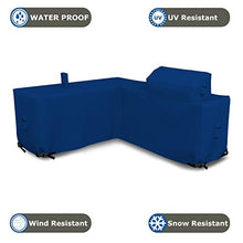 Outdoor Kitchen Cover 18 Oz Waterproof - Right - Customize Your Kitchen Cover with Any Dimensions - 100% UV & Weather Resistant Outdoor Kitchen Island Cover (Blue)