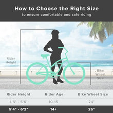 Firmstrong Urban Women's Beach Cruiser Bike Mint Green w/ Black Seat/Grips