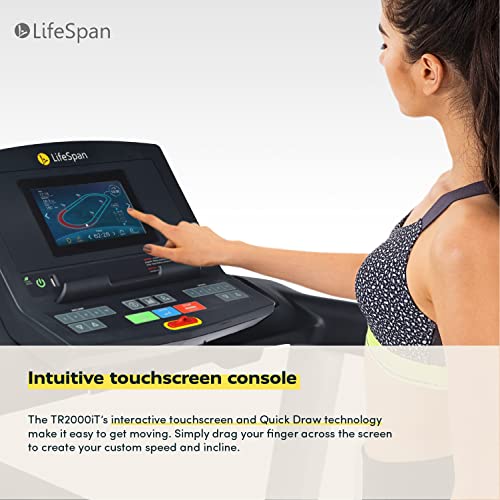 LifeSpan Fitness TR4000i Foldable Treadmill with Touchscreen Display Multi