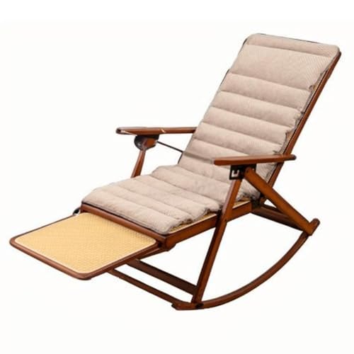 Rocking Patio Chairs, Anti Tipping Design Large Outdoor Rocking Chair, Suitable for Garden Porch Balcony Leisure Use(Brown,107 * 93 * 54cm)