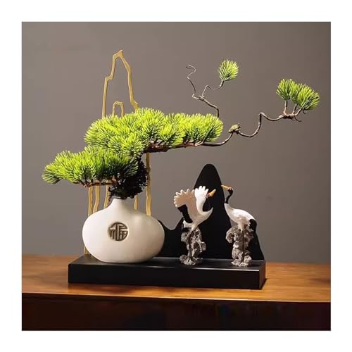 Fake Plants Living Room Decoration Porch Cabinet Office Welcome Pine Bonsai Simulation Pine Bonsai Ornaments Zen Decorations Simulation Bonsai Tree