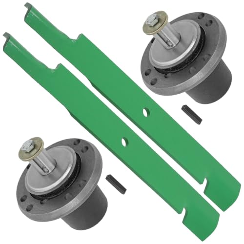 SamLng Universal Mower Deck Spindle & Blade Kit, 4-Pack - Replacement Part #68802300, Fits 36", 40", 60" Commercial Walk-Behind Mower Decks