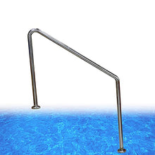 Swimming Pool handrails Stainless Steel Upper and Lower Swimming Pool Safety handrails Indoor and Outdoor Pool Wall Slope Railing Safety Grab Handle (Silver 88CM) (Silver 88CM)